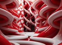 Plakat 55x40cm Czerwone Wiry