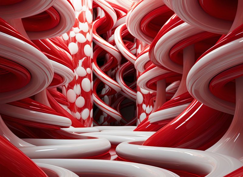 Plakat 55x40cm Czerwone Wiry zdjęcie 1