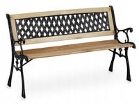 ŁAWKA PARKOWA OGRODOWA SOLIDNA DREWNIANA SOFOTEL