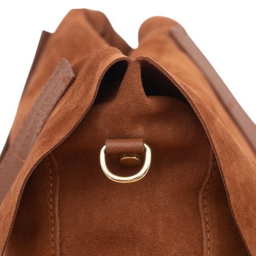 VERA PELLE torebka damska zamszowa shopper z paskiem na ramię V676 taupe na Arena.pl