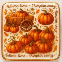 CIASTKO LUKROWANE PUMPKIN FAN ROZ.L PION JESIEŃ RĘCZNIE ROBIONE