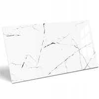 GRES BIAŁY MARMUR CZARNA ŻYŁA PŁYTKI PODŁOGOWE ŁAZIENKOWE 120X60 cm POŁYSK