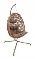 FOTEL WISZĄCY FOTEL OGRODOWY HUŚTAWKA OGRODOWA FOTEL DO SALONU LIMONE BRĄZ