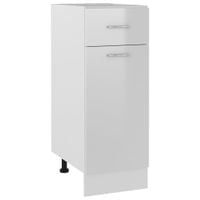 Szafka kuchenna, wysoki połysk, biała, 30x46x81,5 cm, płyta