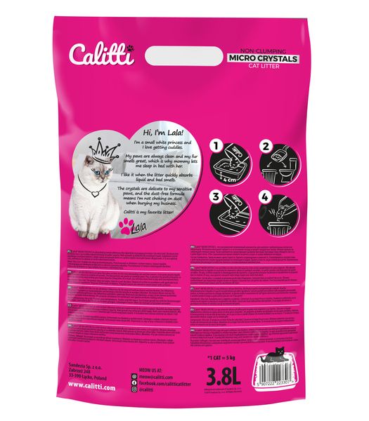 Żwirek CALITTI MICRO crystals 3,8 Silikonowy zdjęcie 2