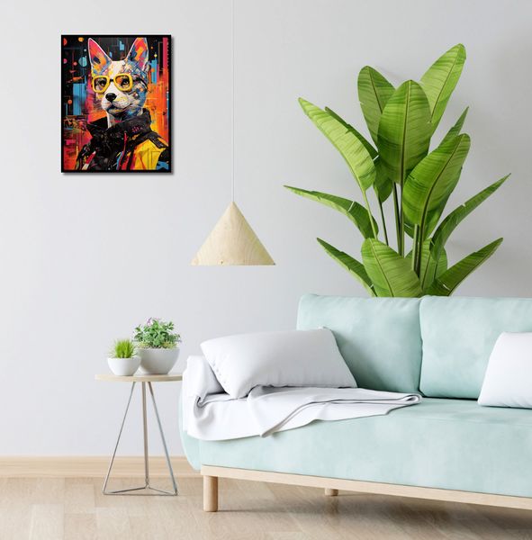 Plakat 40x50cm Kot w Miejskim Stylu zdjęcie 4