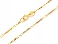 Łańcuszek złoty 375 9k delikatny dla dziewczynki 1.15g 45cm na Komunie