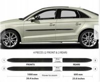 Audi A3 2014+ Sedan Listwy CZARNE Boczne Drzwi