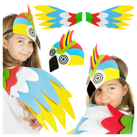 Strój papugi przebranie dla dzieci skrzydła opaska