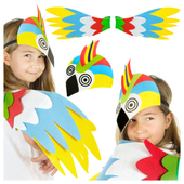 Strój papugi przebranie dla dzieci skrzydła opaska