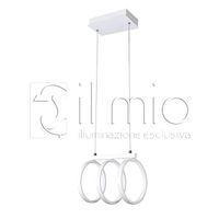 Nowoczesna lampa wisząca FLINT 308405 ringi LED 34W 3000K białe
