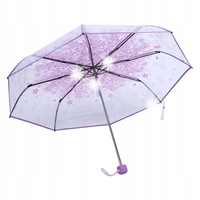 PRZEZROCZYSTY WYTRZYMAŁY PARASOL FIOLETOWY