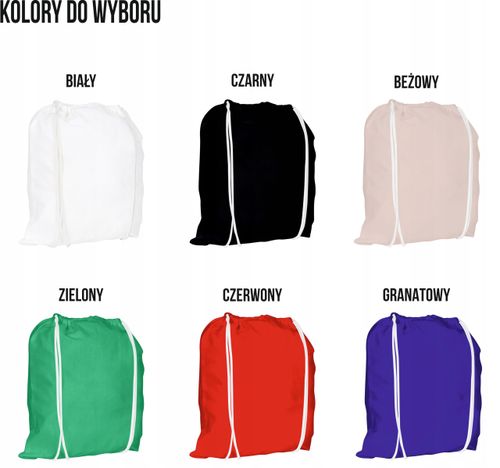 Workoplecak worek TWÓJ napis kolory HIT!!! gadżet na Arena.pl