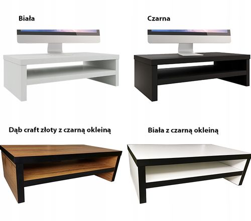 Podstawka pod monitor Na Wymiar z półką Dąb Sonoma niewidoczny montaż na Arena.pl