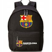 Plecak Szkolny Czarny FC BARCELONA Kluby Piłkarskie Piłkarze Sportowe Wzory