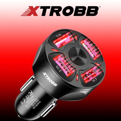 Ładowarka Samochodowa 4X Usb + Kabel Xtrobb 19907 zdjęcie 6
