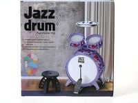 Perkusja Dla Dzieci Duży Zestaw Instrument Bębny Talerze Stołek Pałeczki