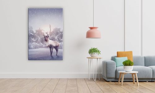 OBRAZ NA PŁÓTNIE 087 Renifer 60x90cm na Arena.pl