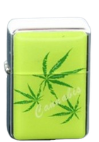 Zapalniczka Benzynowa Gentelo z Napisem Cannabis i Liściami Marihuany