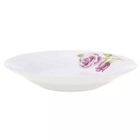 Talerz głęboki obiadowy Home Rose 23 cm porcelana różyczki