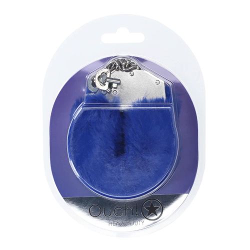 Heavy-Duty Fluffy Handcuffs - Navy na Arena.pl