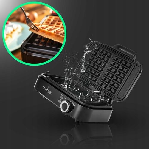 GOFROWNICA 2 DUŻE CHRUPIĄCE GOFRY MOCNA 2000W NIEPRZYWIERAJĄCA POWŁOKA na Arena.pl