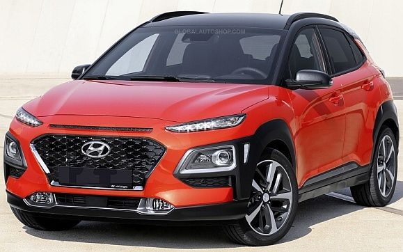 Hyundai Kona -Chromowane Listwy Grill Chrom Atrapy Zderzaka Tuning zdjęcie 2