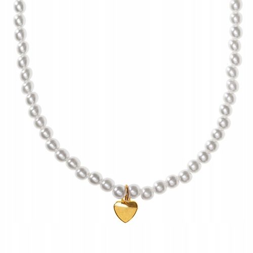 NASZYJNIK z PEREŁEK PEREŁ z ZAWIESZKĄ SERCA SERCE SERUSZKO DAMSKI ELEGENCKI na Arena.pl