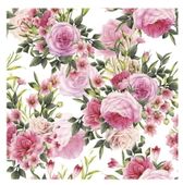 Serwetki papierowe Bukiet Różowe Kwiaty, 20 szt.