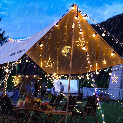 Oświetlenie Lampki z Gwiazdami i Księżycem 3,5 m 8 Trybów Migania na Arena.pl