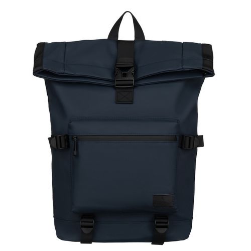 miejski, pojemny plecak typu roll-top w granatowym kolorze z zewnętrzną na Arena.pl