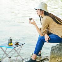 ALUMINIOWY STOLIK TURYSTYCZNY SKŁADANY W ETUI KEMPING 40cm