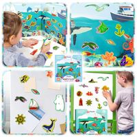 Książeczka Montessori Edukacyjna Układanka Magnetyczna Ocean Zwierzęta