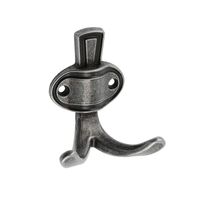 Wieszak meblowy CORUNA, 2 ramienny, antyczne srebro