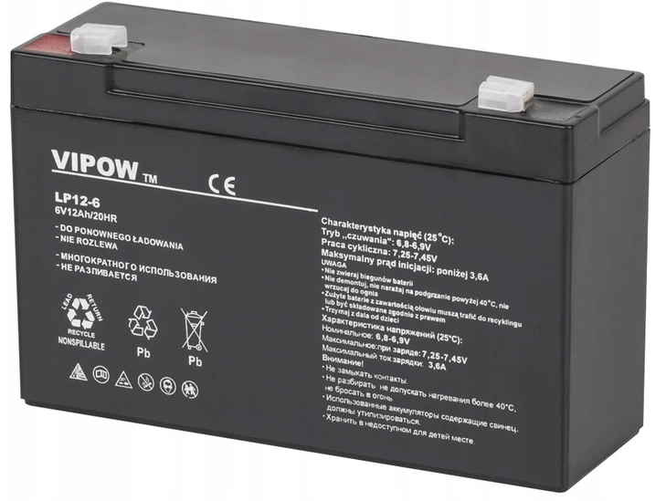 Zestaw Do Autka Akumulator 6V 12Ah + Ładowarka zdjęcie 2