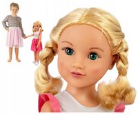 SMILY PLAY Duża lalka chodząca za rękę księżniczka długie włosy 70 cm