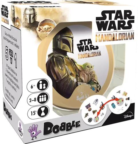 Prosta gra na spostrzegawczość - Dobble Star Wars Mandalorian - Znajdź parę na Arena.pl