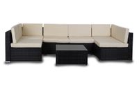 Zestaw Mebli Ogrodowych PEDRO Narożnik Typu "U" Stolik Komplet Zestaw Ogrodowy