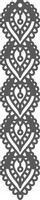 A8 Zawieszka dekor ozdoba ażurowa szara 18x90 cm