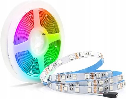 Taśma LED RGB 5m Rolka 12V Listwa Pasek Kolorowa 50W 4000lm IP20 Mocna na Arena.pl