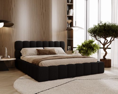 Łóżko tapicerowane Aura 200x200 czarny na Arena.pl