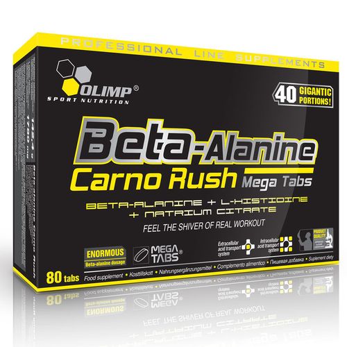 Beta Alanine carno Rush Mega Tabs 80 tabletek na Arena.pl