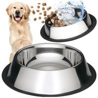 METALOWA MISKA NA GUMIE DUŻA ANTYPOŚLIZGOWA DLA PSA NA KARMĘ WODĘ 1,8L