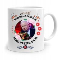 Kubek Śmieszny Prezesa Pis Jarosław Kaczyński Z Nadrukiem Ze Zdjęciem