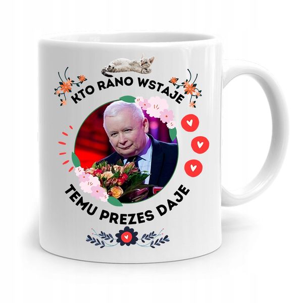 Kubek Śmieszny Prezesa Pis Jarosław Kaczyński Z Nadrukiem Ze Zdjęciem zdjęcie 1