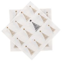 20x Serwetki Świąteczne na Wigilijny Stół Papierowe Jednorazowe Choinka