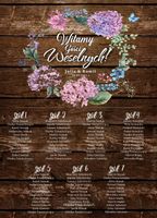 Plan stołów weselnych gości wesele tablica 70x50