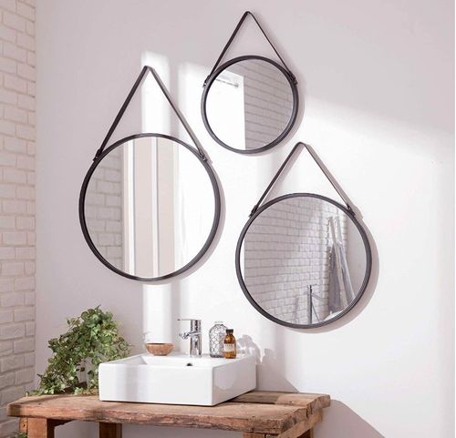 Lustro ścienne Inspire Barbier, okrągłe, ozdobne na Arena.pl