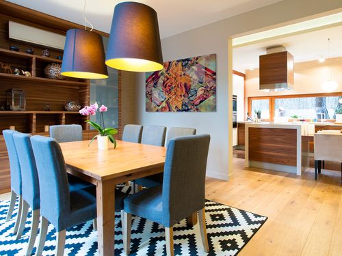 50501 Obraz na płótnie KWIAT RETRO GEOMETRYCZNY na Arena.pl