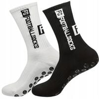 SKARPETY ANTYPOŚLIZGOWE SKARPETKI piłkarskie BIAŁA I CZARNA 34-39 2
